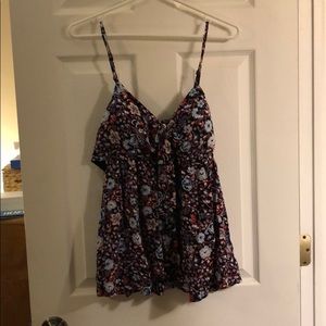Navy print camisole style top
